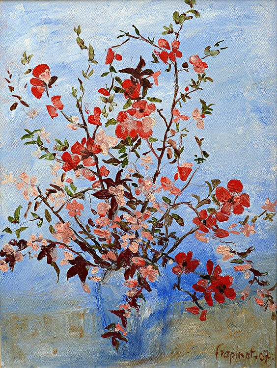 Prunus on Blue Ground 4 2W